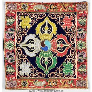 Buddhist Altar Puja Table Cloth - 21cm x 21 cm
