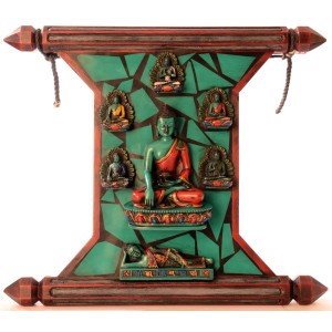 Meditation Buddhas plate