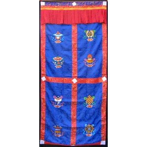 Door cover stiched Brocade - Ashta Mangala