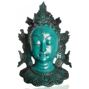 Tara Mask 30 cm Resin turquoise