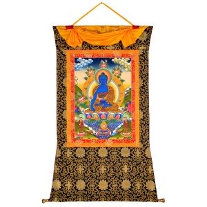 Tibetan Medicine Yoga Thangka no. 2 -  34 x 52cm