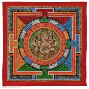 Yantra Thangka - Ganesh 34cm x 34cm