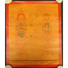 Tibetan Medicine Yoga Thangka smoked no. 12 -  39 x 47cm